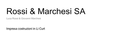Rossi + Marchesi Sa